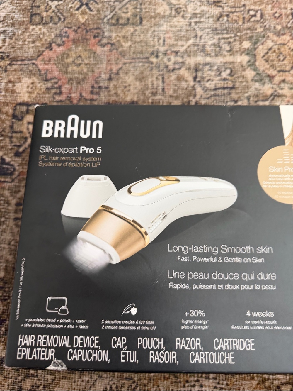 Silk-expert Pro 5 IPL Hair Removal Device - White & Gold new in box